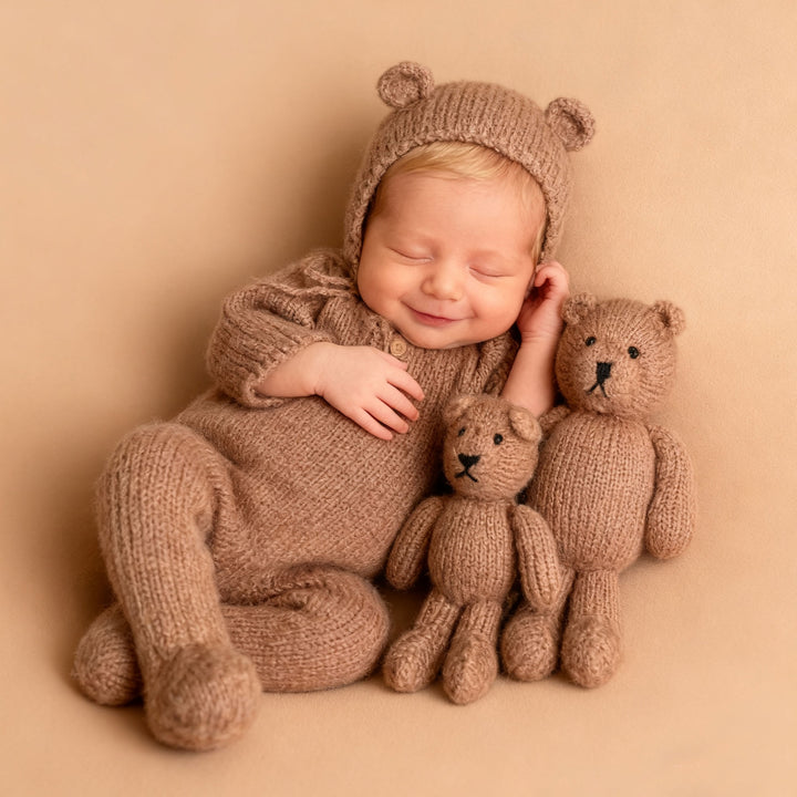 3pcs Brown Knitted Teddy Bears