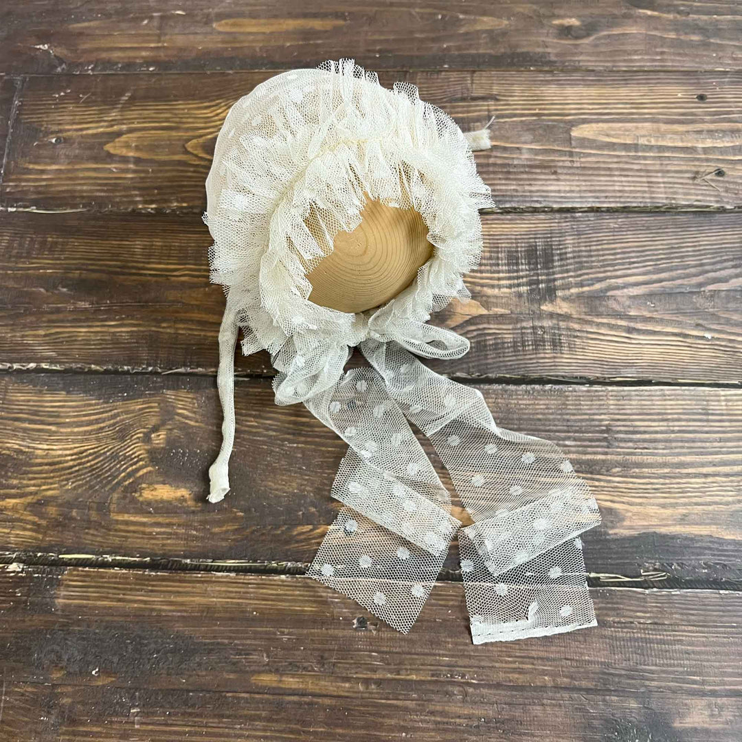 Polka Dot Tulle Newborn Hat - Don&Judy Newborn&Maternity photography props
