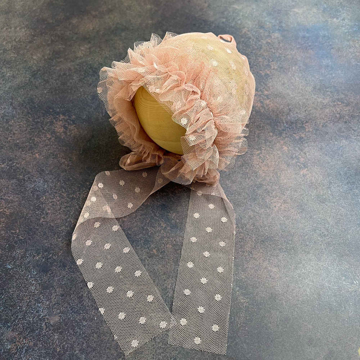 Polka Dot Tulle Newborn Hat - Don&Judy Newborn&Maternity photography props
