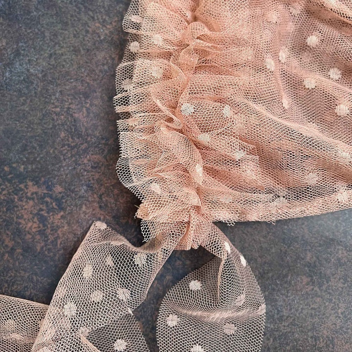 Polka Dot Tulle Newborn Hat - Don&Judy Newborn&Maternity photography props