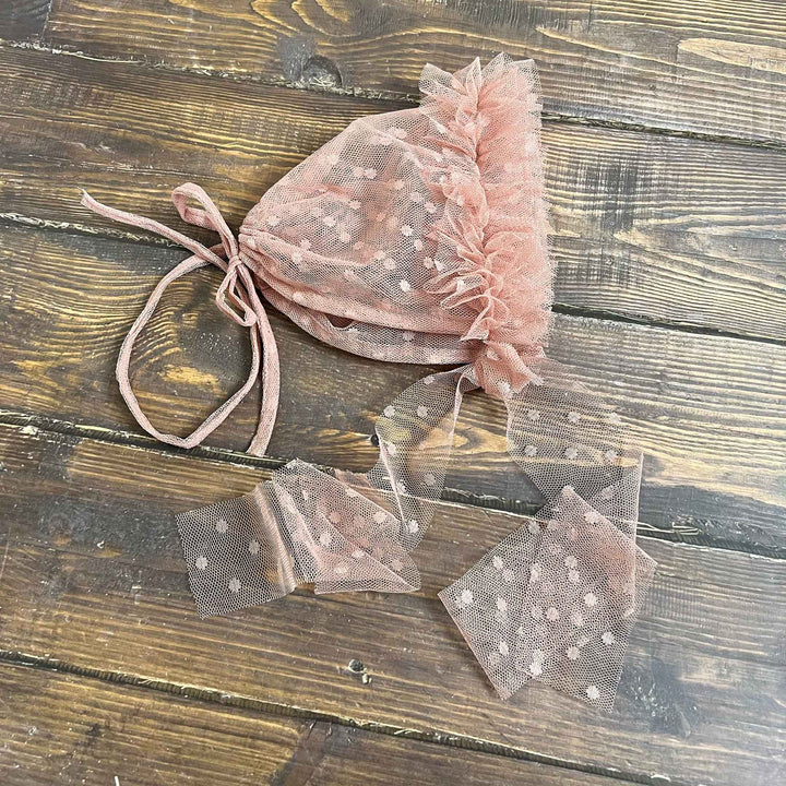 Polka Dot Tulle Newborn Hat - Don&Judy Newborn&Maternity photography props