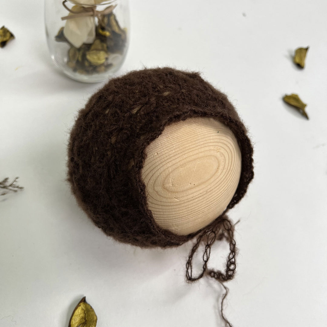 Gorro de punto de mohair para recién nacidos