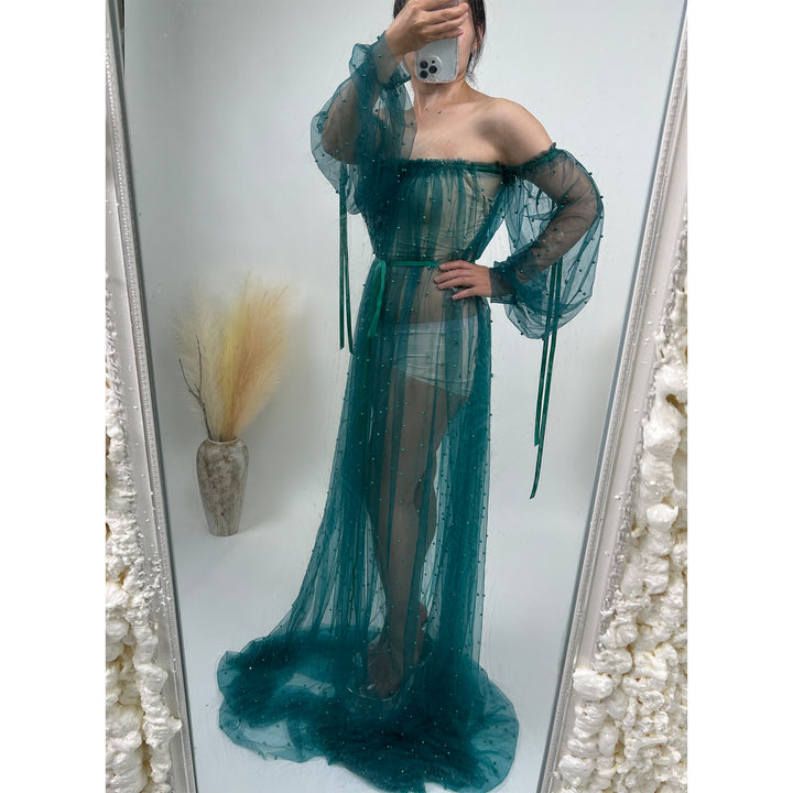Dominic Pearls Tulle Gown