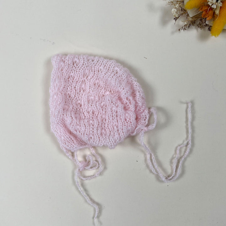 Gorro de punto de mohair para recién nacidos