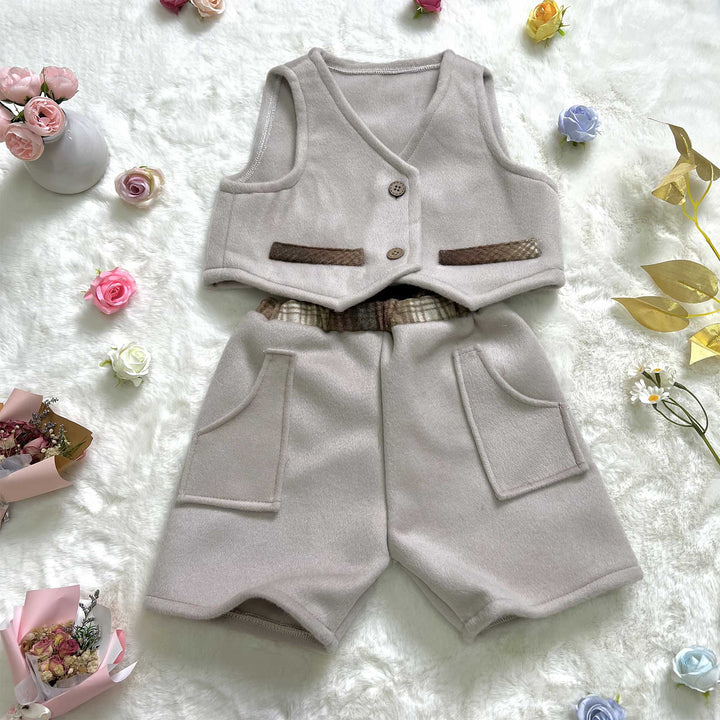Abraham Vest + Overalls Set