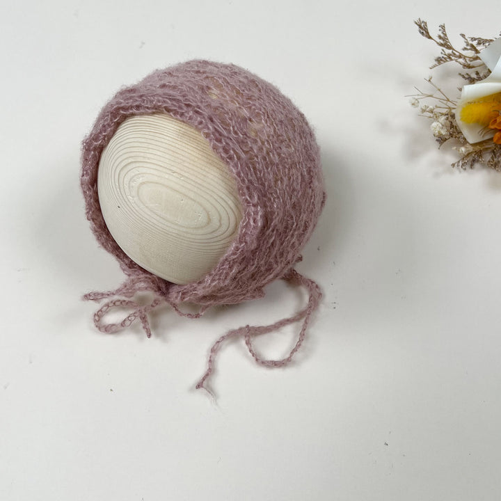 Gorro de punto de mohair para recién nacidos