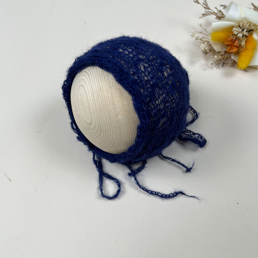 Gorro de punto de mohair para recién nacidos