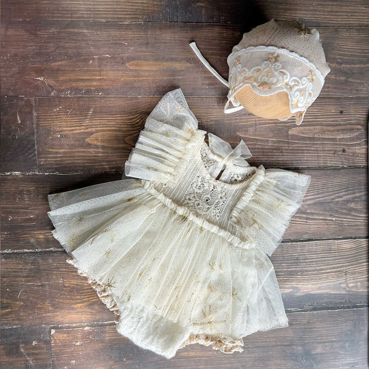 Stars and Moon Tulle Dress + Hat Set