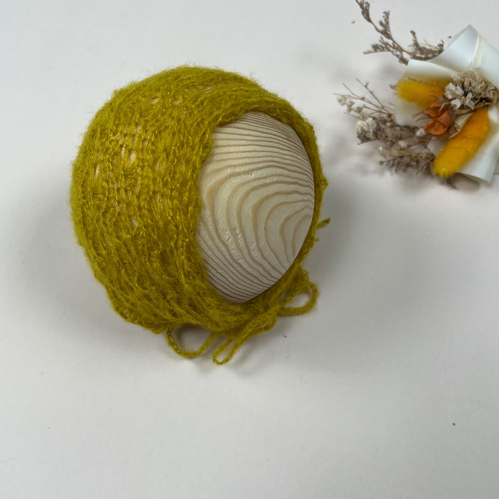 Gorro de punto de mohair para recién nacidos
