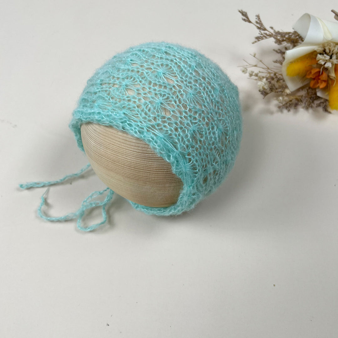 Gorro de punto de mohair para recién nacidos