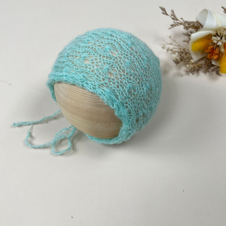 Gorro de punto de mohair para recién nacidos