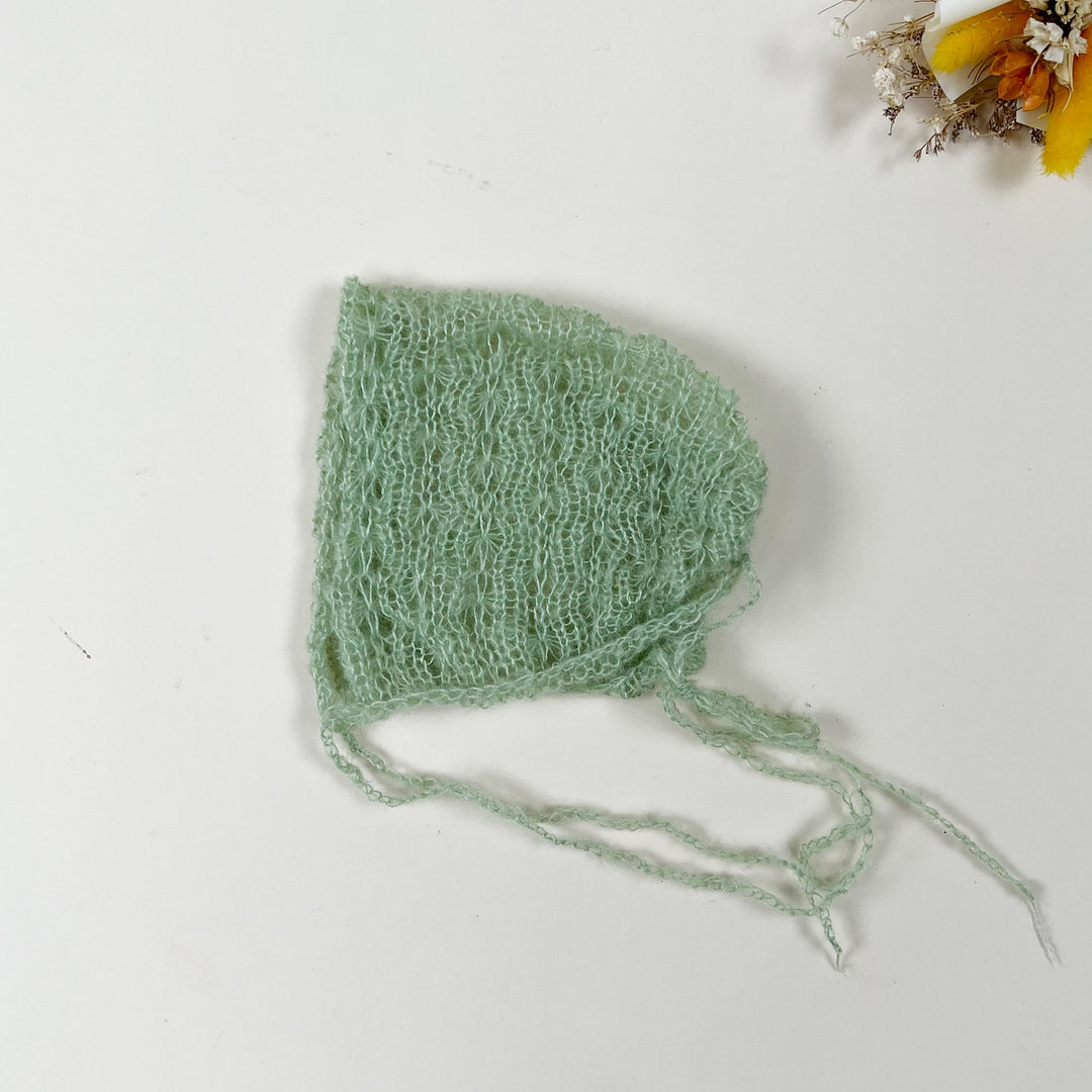 Gorro de punto de mohair para recién nacidos