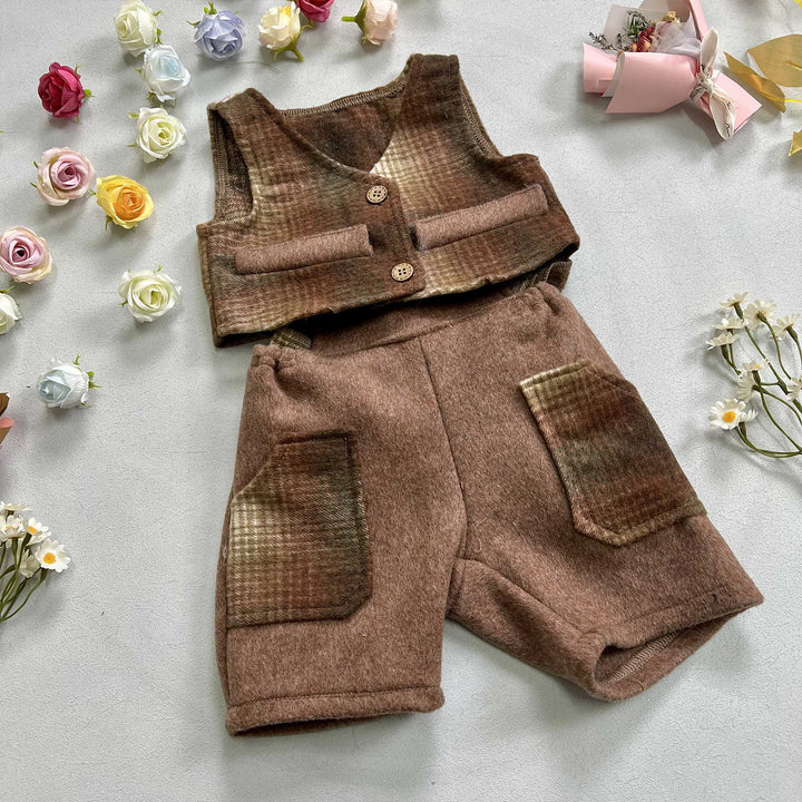 Abraham Vest + Overalls Set