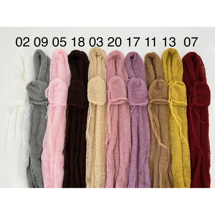 10pcs Wrap Matched Hat Set