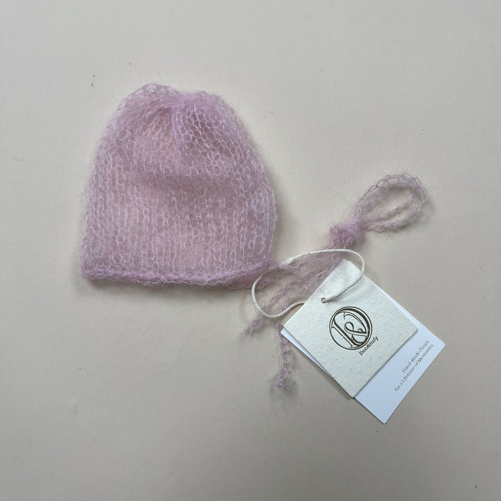 Knit Mohair Newborn Bonnet