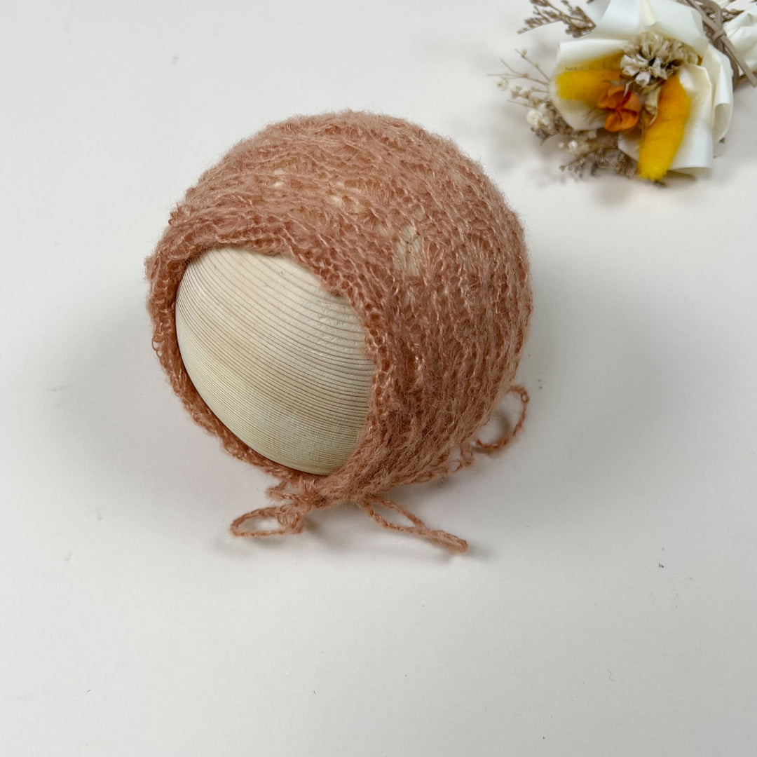 Gorro de punto de mohair para recién nacidos