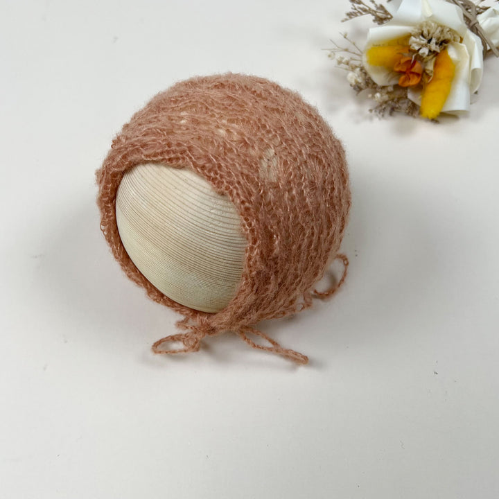 Gorro de punto de mohair para recién nacidos