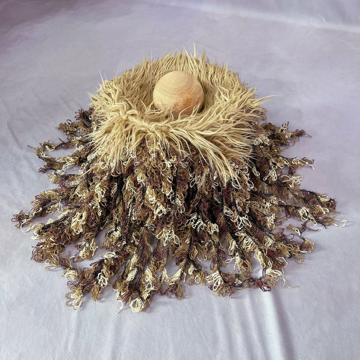 Faux fur Layer with Long Tassel - Don&Judy Newborn&Maternity photography props