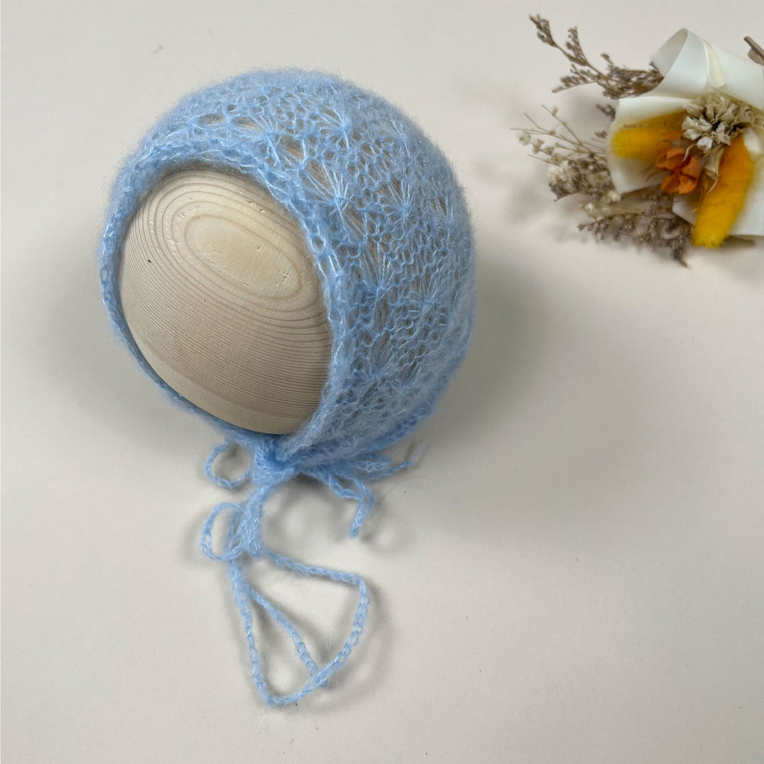 Gorro de punto de mohair para recién nacidos