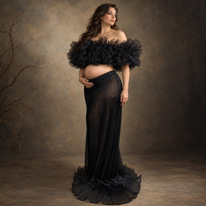 Laura Gown | Organza Two-Piece Set Maternity Photography Dress