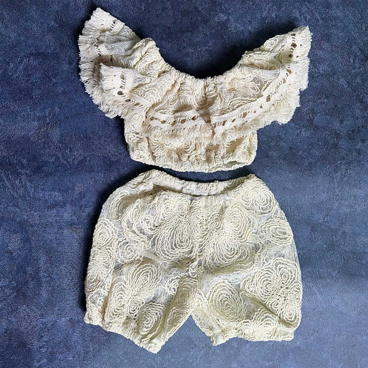 Lace Cloud Pattern Newborn 2Pcs Set