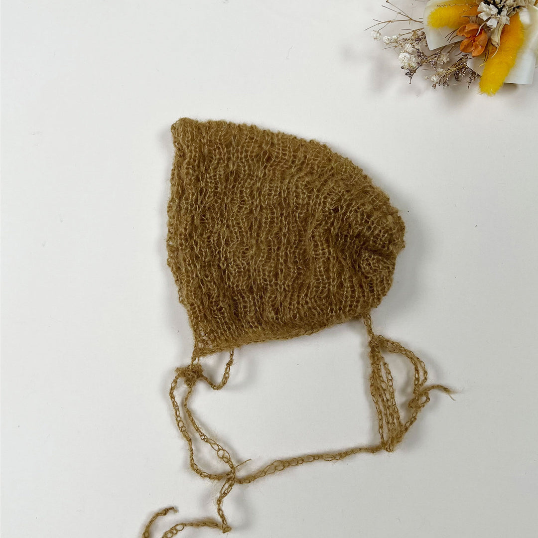 Gorro de punto de mohair para recién nacidos