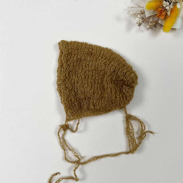 Gorro de punto de mohair para recién nacidos