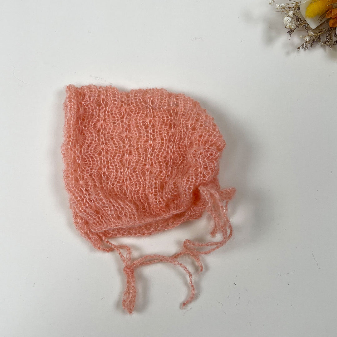 Gorro de punto de mohair para recién nacidos