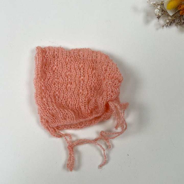 Gorro de punto de mohair para recién nacidos