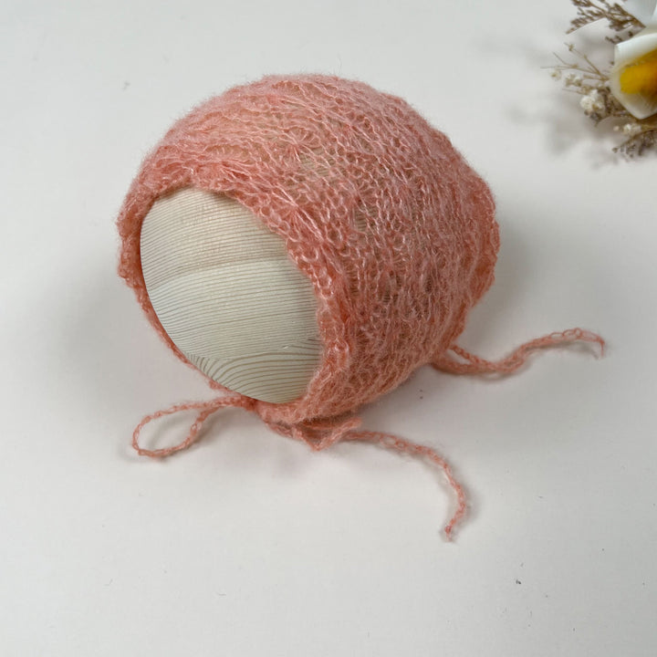Gorro de punto de mohair para recién nacidos