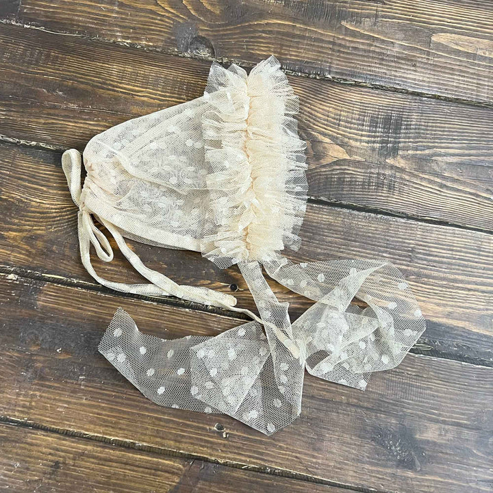 Polka Dot Tulle Newborn Hat - Don&Judy Newborn&Maternity photography props