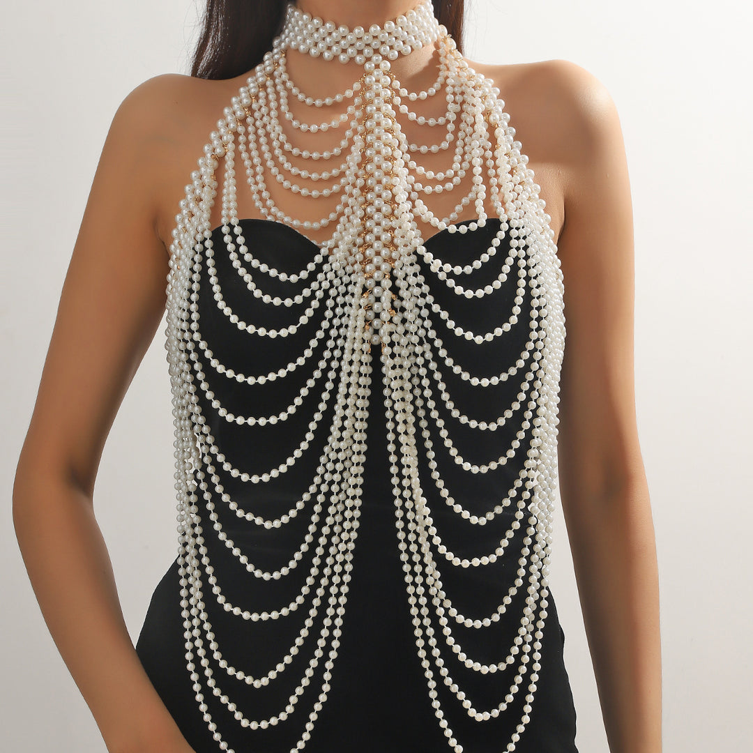 Layered Imitation Pearl Body Accessories