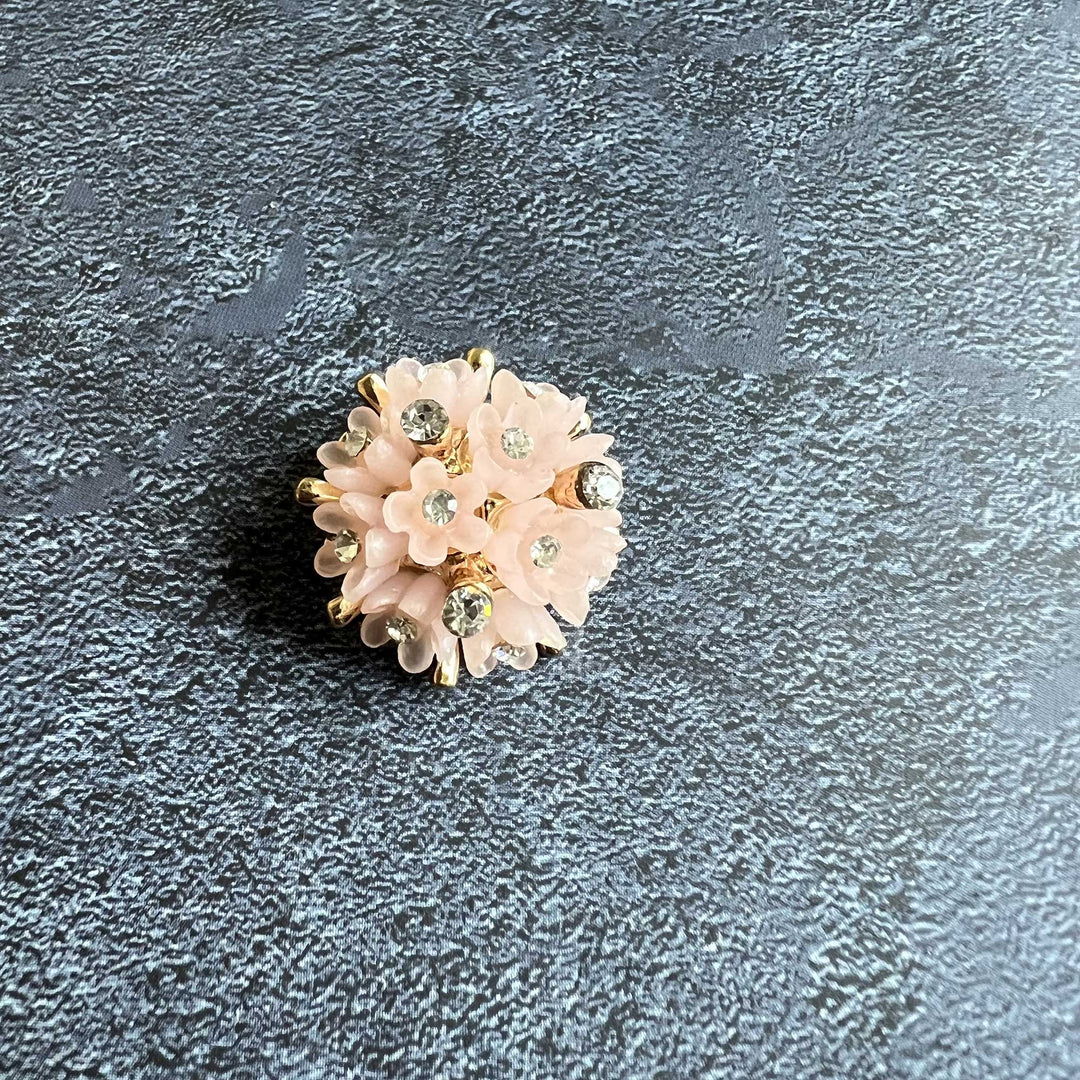 Floral Rhinestone Mushroom Buttons