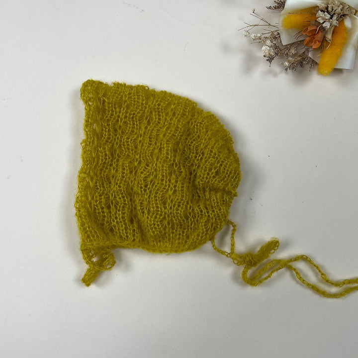 Gorro de punto de mohair para recién nacidos
