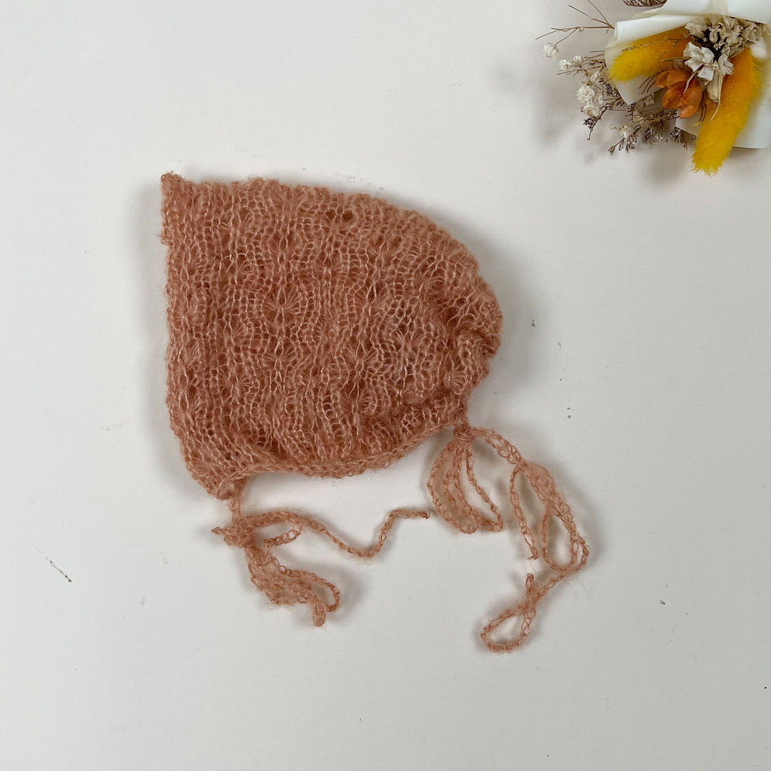 Gorro de punto de mohair para recién nacidos
