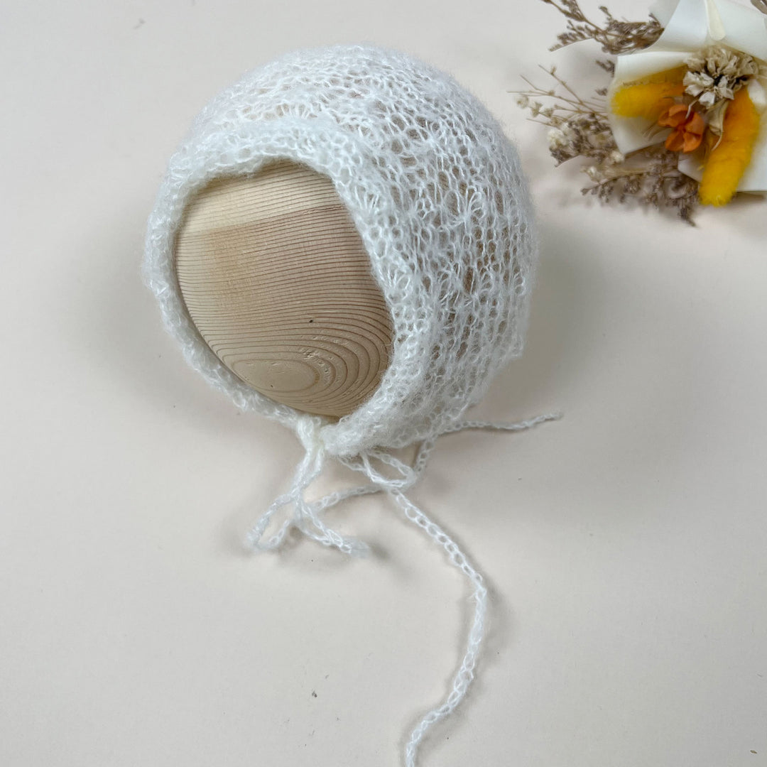 Gorro de punto de mohair para recién nacidos
