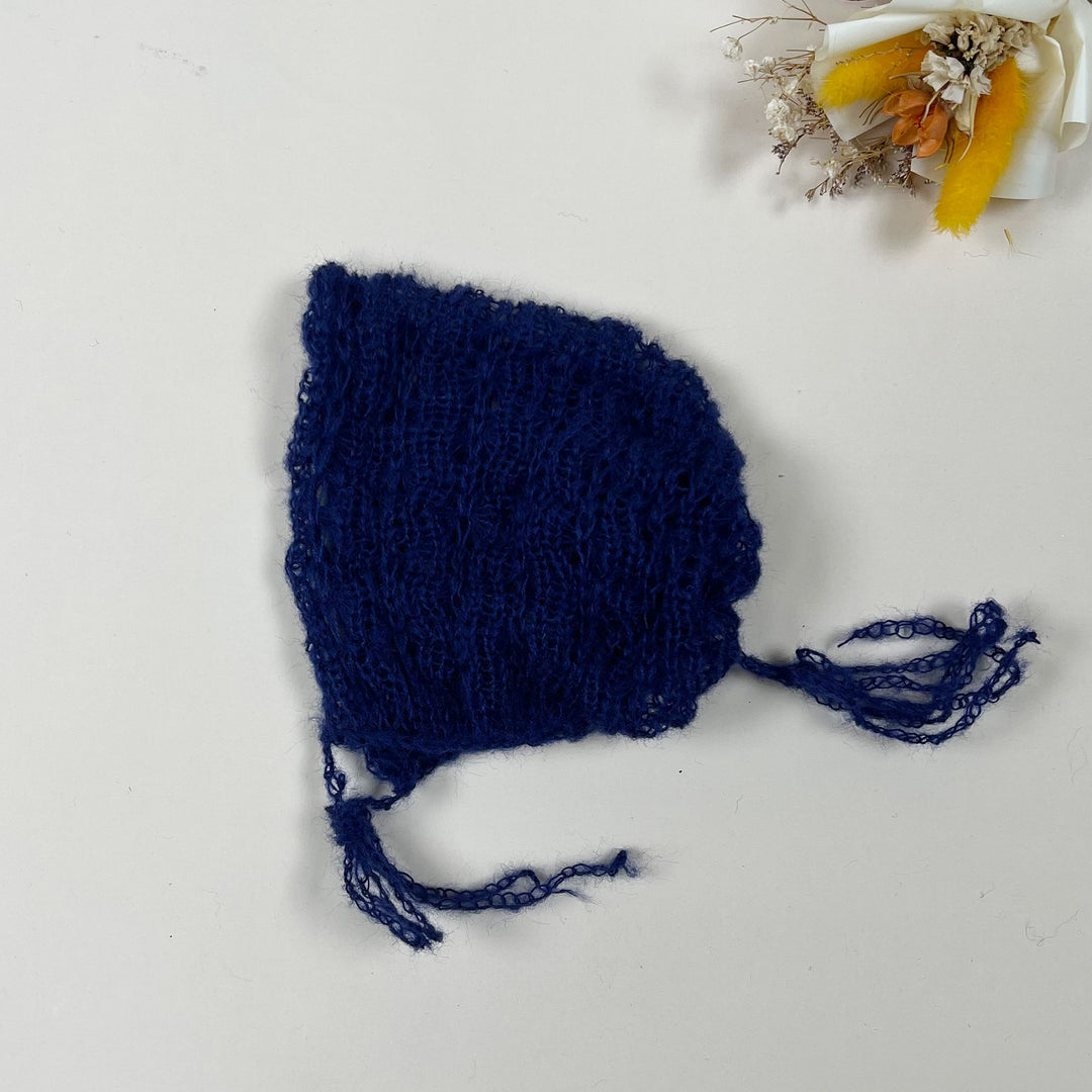 Gorro de punto de mohair para recién nacidos