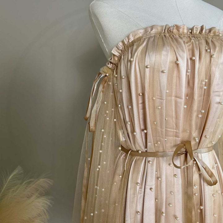 Dominic Pearls Tulle Gown