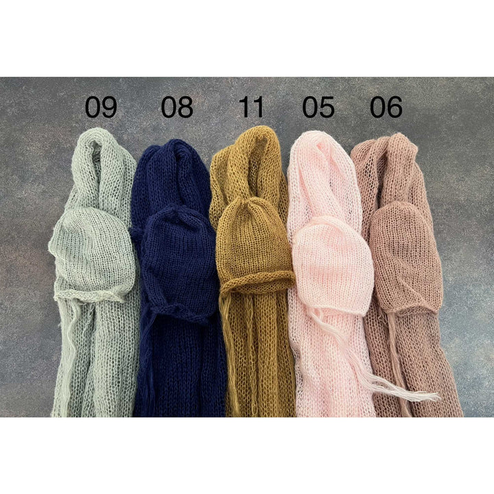 5pcs Wrap Matched Hat Set