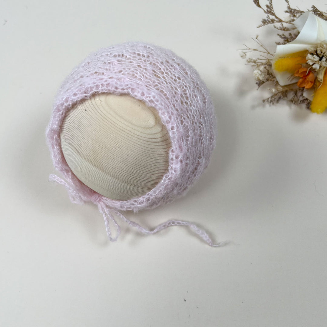 Gorro de punto de mohair para recién nacidos