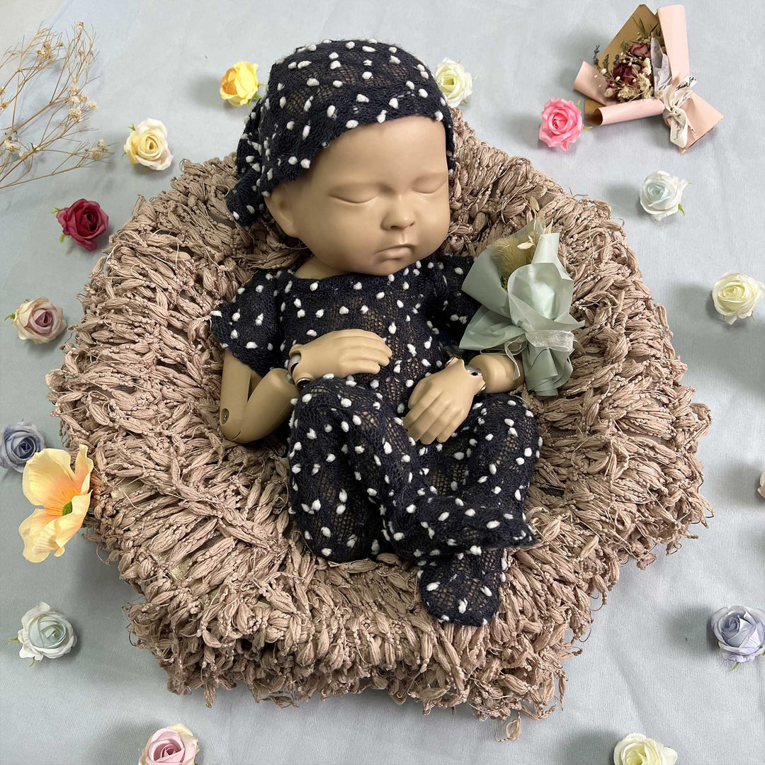 Newborn Romper matched Hat Set