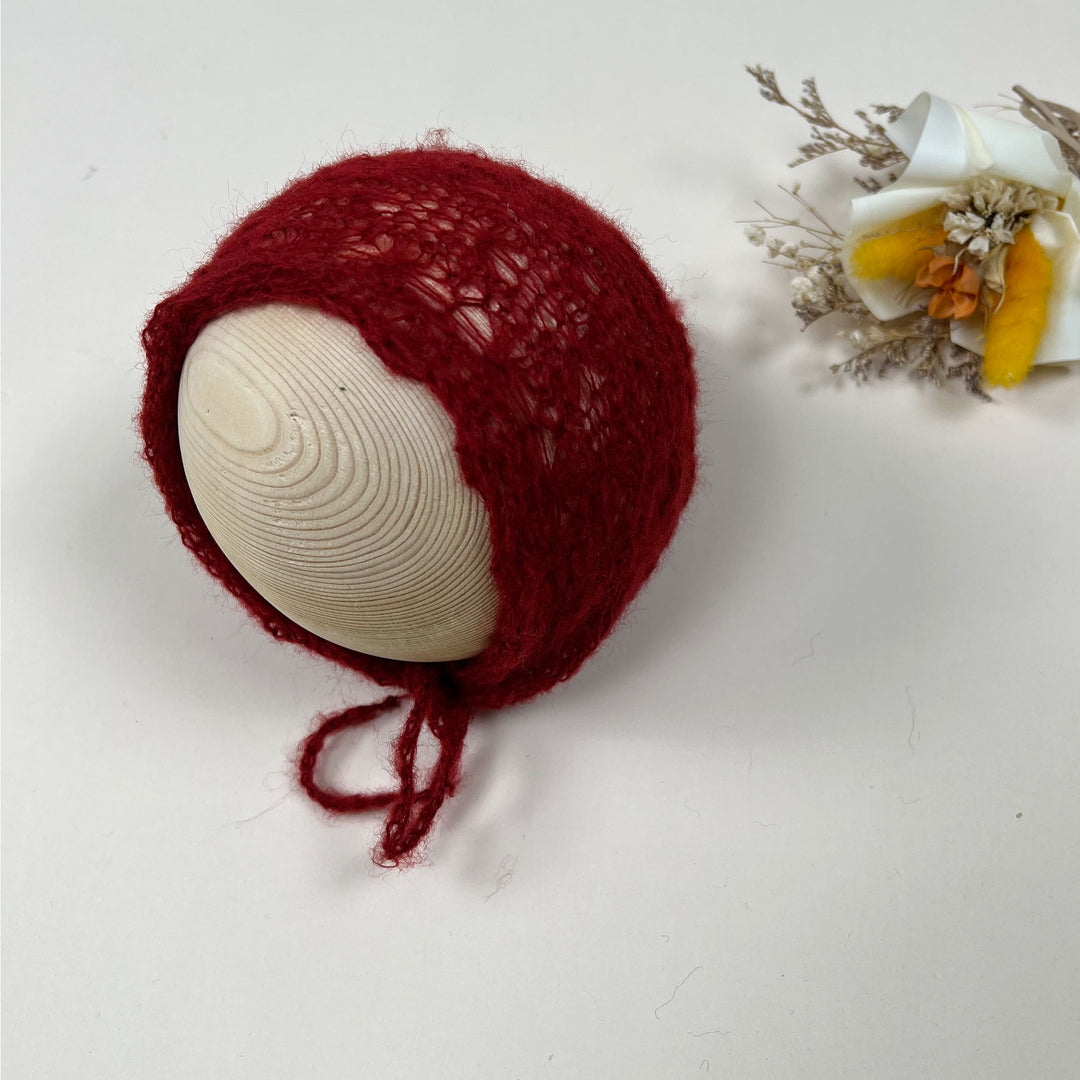 Gorro de punto de mohair para recién nacidos