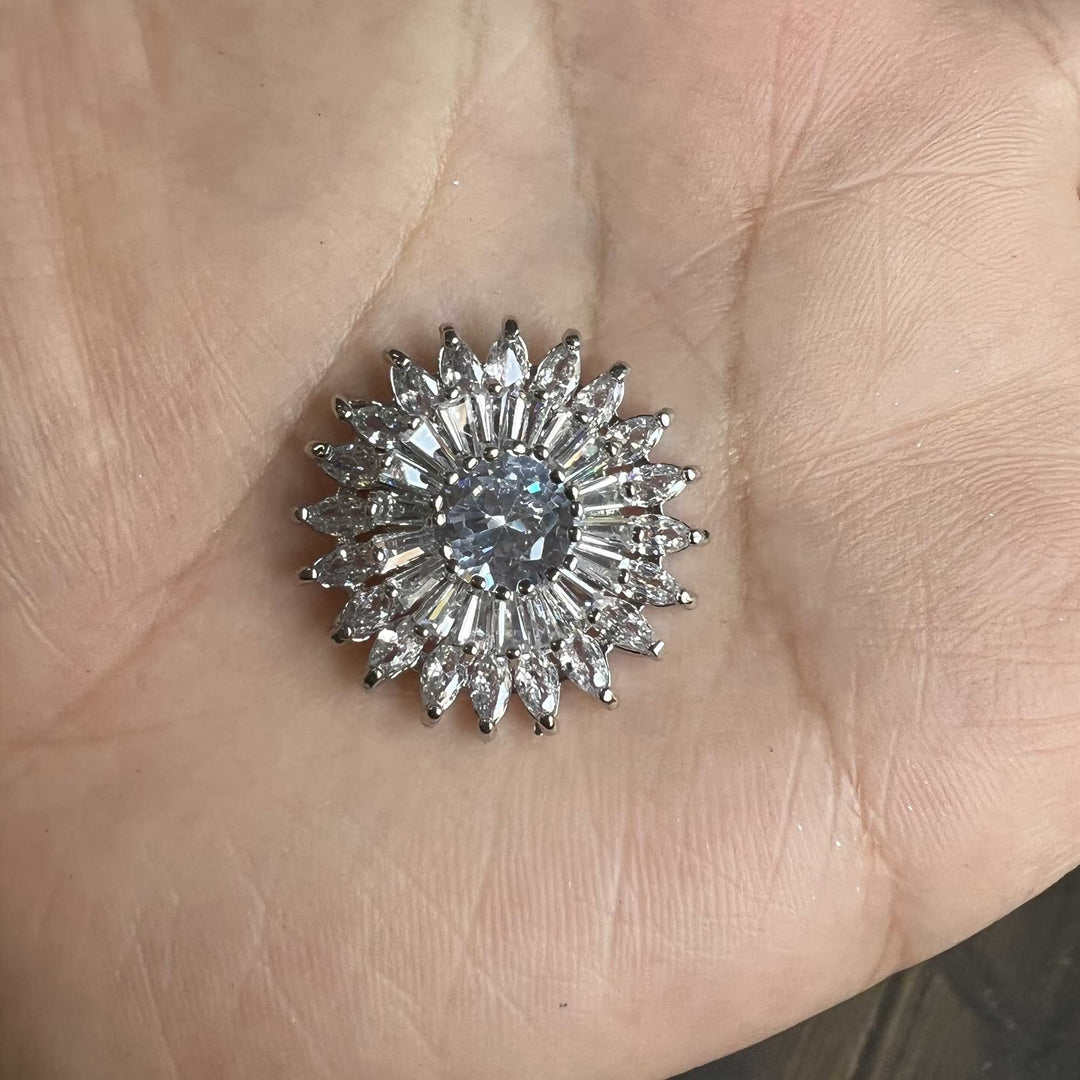 Sunflower Rhinestone Buttons