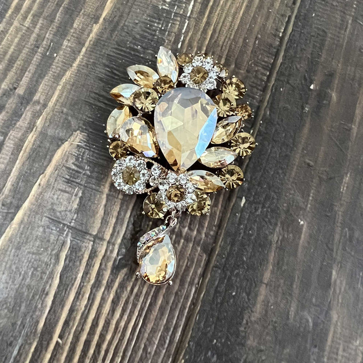 Multicolor Rhinestone Pendant Brooches