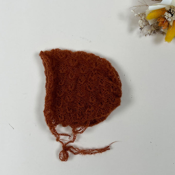 Gorro de punto de mohair para recién nacidos