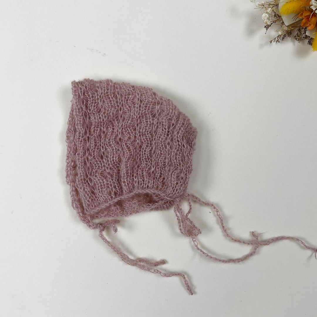 Gorro de punto de mohair para recién nacidos