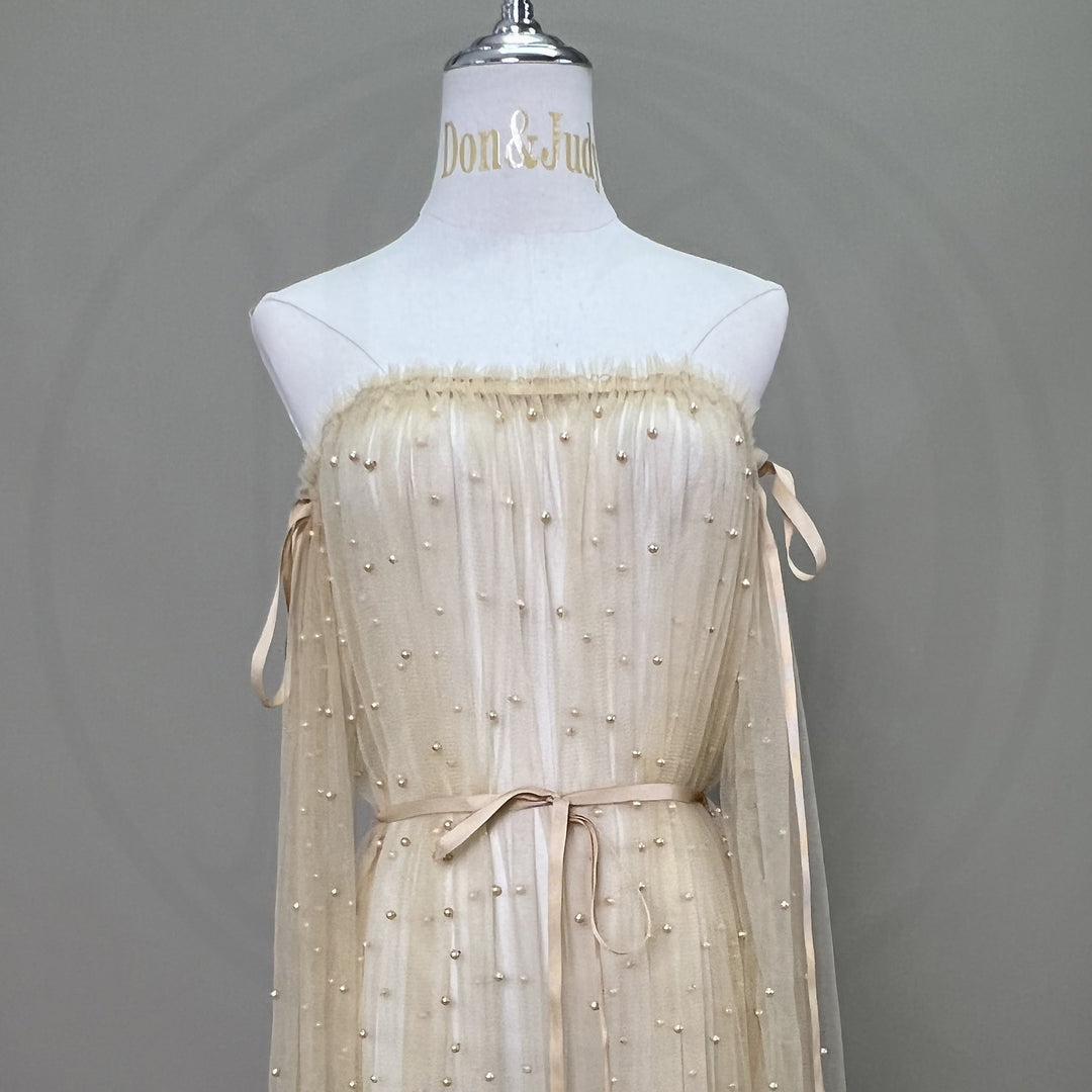 Dominic Pearls Tulle Gown
