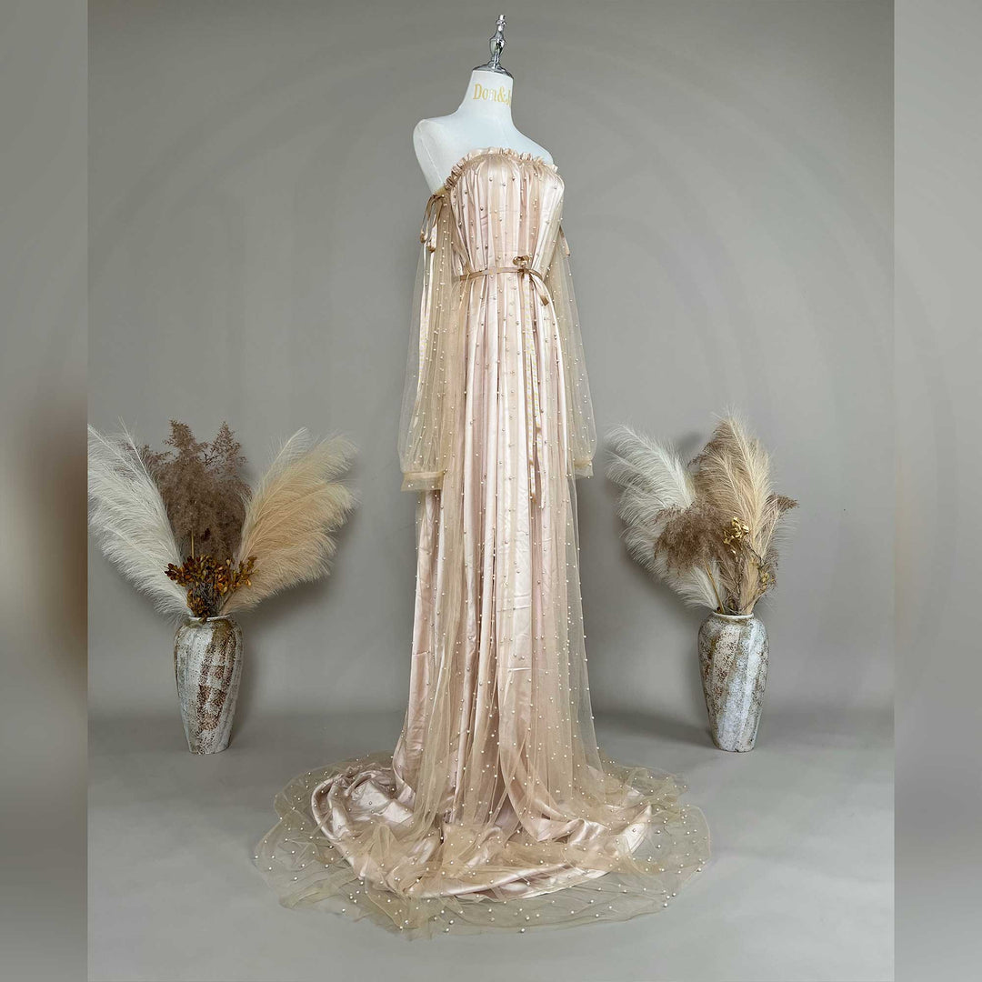 Dominic Pearls Tulle Gown
