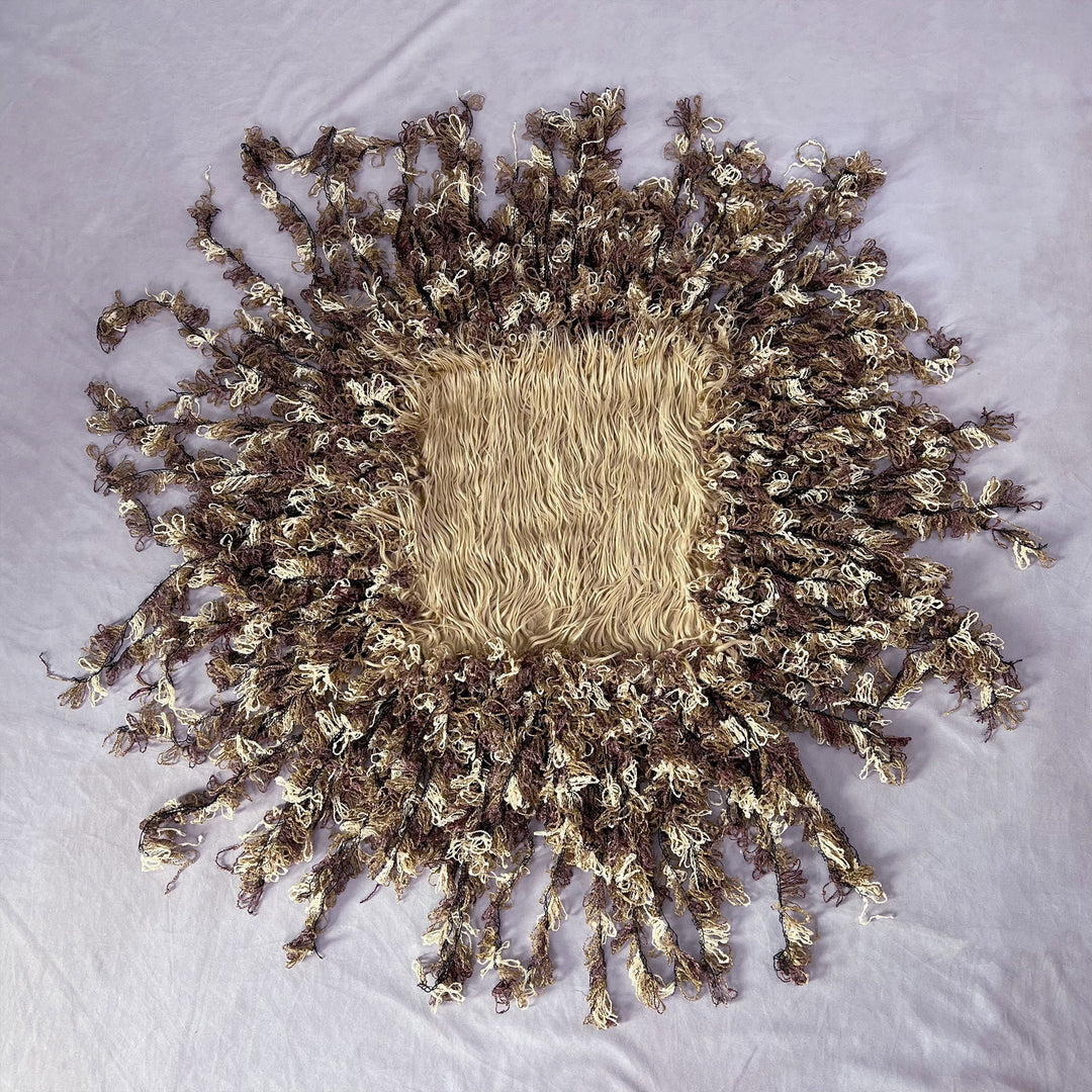 Faux fur Layer with Long Tassel - Don&Judy Newborn&Maternity photography props