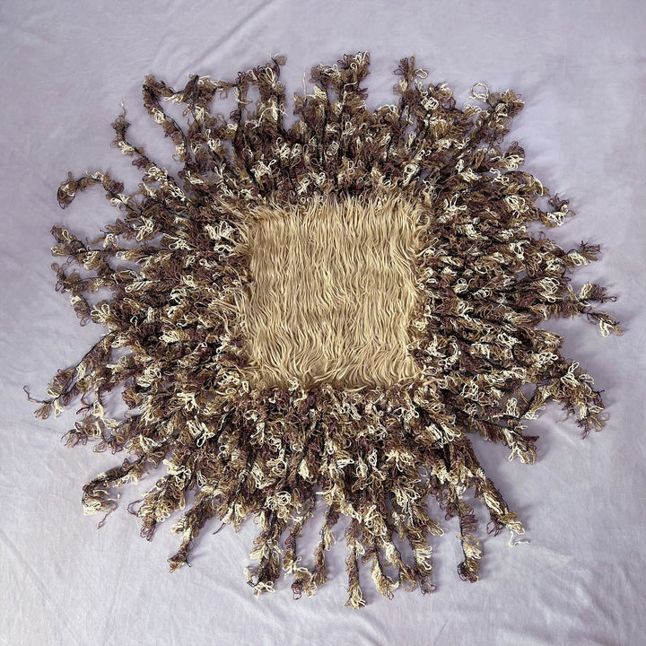 Faux fur Layer with Long Tassel - Don&Judy Newborn&Maternity photography props